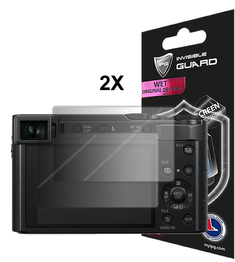 IPG حماية شاشة غير مرئية لكاميرا باناسونيك لوميكس ZS200 - ZS200D 4K (شاشة) مع ضمان استبدال مدى الحياة - جودة HD / ذاتية الشفاء / خالية من الفقاعات - Image 2